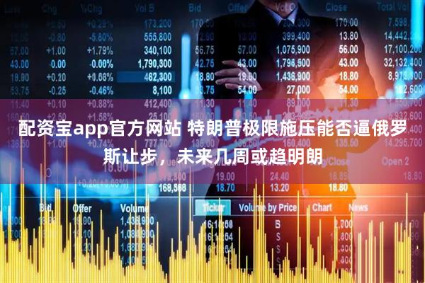 配资宝app官方网站 特朗普极限施压能否逼俄罗斯让步，未来几周或趋明朗