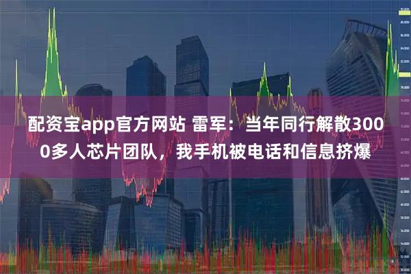配资宝app官方网站 雷军：当年同行解散3000多人芯片团队，我手机被电话和信息挤爆